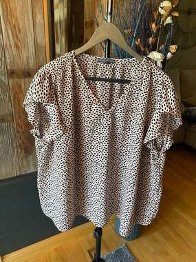 Adrianna Papell Animal Print Top